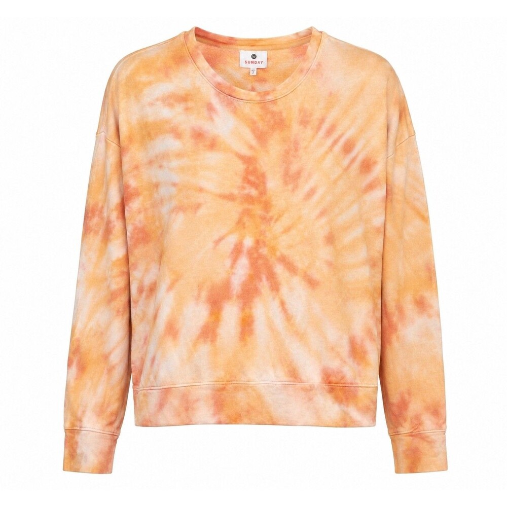 Sundry Tie Dye Oversized Sweatshirt in Orange Size 1/S